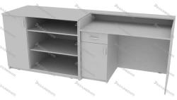 Demonstration Desk B1 900x4000x500-1200x650-1250mm