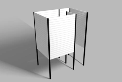 Dressing Cabin with Legs for Concrete, Metal Frame