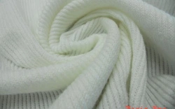 Bleached Ribbed Cotton Fabric 100% Cotton