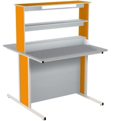 Laboratory Island Table with Overhead Lighting and Outlets Model 53095