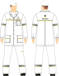 Men's Protective Workwear Set for Industrial Safety - Short Robe and Pants