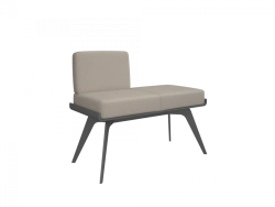 Two-Seater Bench with Backrest