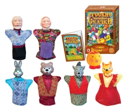 Finger Puppet Theater "Kolobok" Set (7 Characters) - Large Box