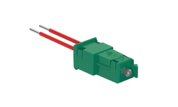 LED Indicator with Wires, 230V AC, Green, Model 72182.12