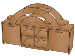 Cosmic Shelf for Play in Preschool Institutions - Model SJ100