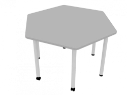 Hexagonal Mobile Table 1290x1130x760mm