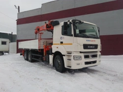 Cargo Platform with Crane Manipulator, Model 67060F on KAMAZ 5350 Chassis