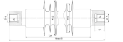 Ribbed Silicon Rubber Insulator Fixator FSPKr 160-25/1.1-K-R