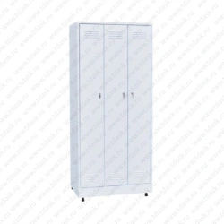 Three-Section Wardrobe with Shelves and Hanging Rod - SHMO.03.00
