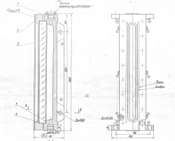 Level Indicator Column with Flat Grooved Glass Steel DN 10, PN 1.0 MPa ITSHL.494521.002-01