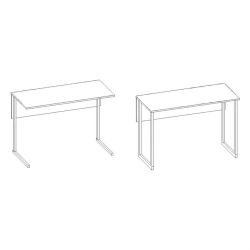 Student Desk with Metal Base and Laminate Top