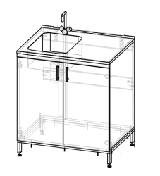Laboratory Table with Built-in Sink RM 03/03
