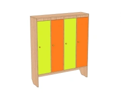 4-Compartment Children's Clothing Wardrobe SHG4