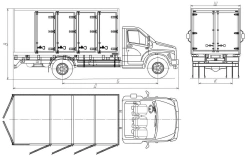 Bread Delivery Van / Ice Cream Truck based on GAZ Chassis Modifications C41R16, C41R36, C42R36