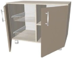 Double Door Cabinet with Mesh KSTTm 2-05