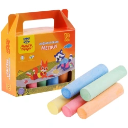 Multi-Pulti Colored Chalks for Asphalt, 10 Pieces, Round Shape