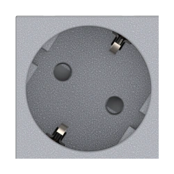 Caduceus Aling Hide Modular Socket with Grounding 16A 250V