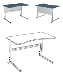 Adjustable Work Desk for Students with Cerebral Palsy, Model R.N. 3-7