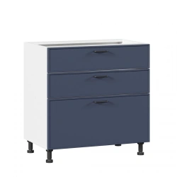 Indigo LD.298850.000 Luxury Kitchen Cabinet Front Set with 3 Drawers (Dark Blue)