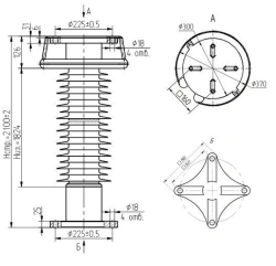 Polymer Insulator OCK 8-220-A05-3 UHL1