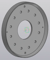 Central Hub for Tram Wheel with Rubber Dampers - Model VGK 74.20.10.032