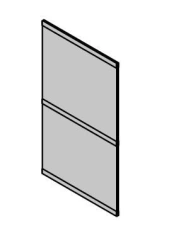 Wooden Office Partition with Rigid Panels - Deli Furniture Set