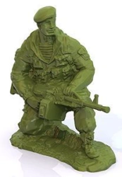 Russian Airborne Soldiers Toy Figurines - Sniper or Machine Gunner