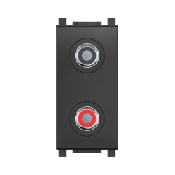 CADUCEUS ALING Experience Audio Socket 2xRCA, 1M, Black (Soft Touch) - Art. 74281.E1