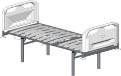 General Hospital Bed with Headboard, No Wheels, Plastic Backrests, Model MSK-3105EL