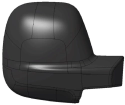 Textured Right Mirror Cover for Vehicles 1679995581