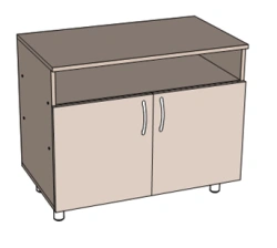 Office Cabinet with PVC Edging, Customizable Dimensions