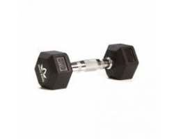 Hexagonal Rubber-Coated Dumbbell 3kg