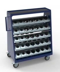 Open Tool Storage Trolley for CNC Machines - STI-CNC