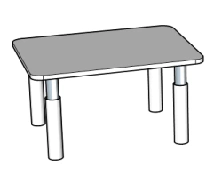 Adjustable and Non-Adjustable Single Seat Table