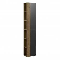 Terra Single Door Wall Cabinet, Country Oak, Anthracite 1A247503TEKA01