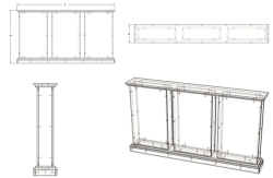 Three-Section Barrier Fence for Workspace Segmentation (Model Z.B.3)