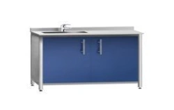 Single Basin Washing Table KSSm-2E with Closed Shelf