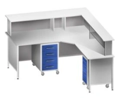 Nurse Station with Corner Design and Two Mobile Cabinets KSPm 1-04E