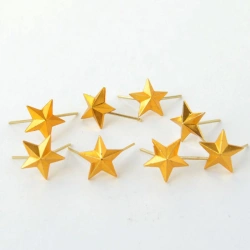Golden Metallic Star 13mm for Military Personnel, TU 9675-191-08836809-2012