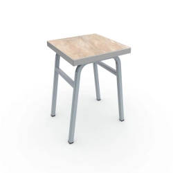 Sturdy Stool with PVC Edging - Durable Metal Frame