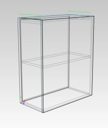 Wall-Mounted Dish Cabinet with One Door