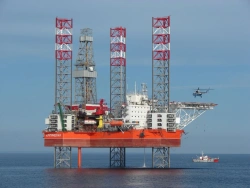 Self-Elevating Floating Drilling Rig for Offshore Exploration, Model 15402M