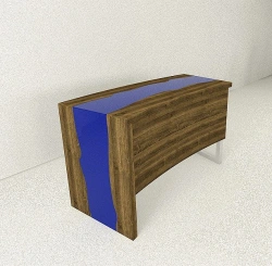 Meeting Table with One Side Panel