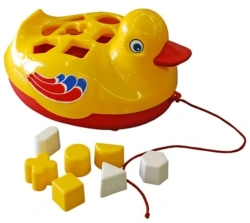 Colorful Pull-Along Duck Toy for Developing Skills