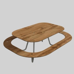 Outdoor Furniture Set with Galvanized Metal Frame