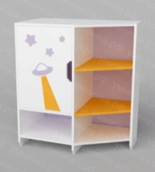 Children's Corner Shelf with Door "Cosmos" FS-8K001