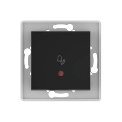 CADUCEUS ALING PRESTIGE Concealed Button Switch with Indicator 10A, 250V~, Black (Soft Touch), Model 601