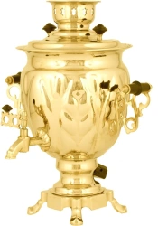Electric Samovar 3 Liters Acorn Brass Model