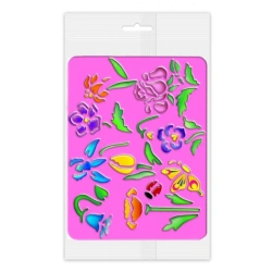 Stencil Coloring Outline, STAMM "Flowers