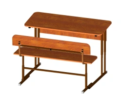 Student Desk with Fixed Tilted Top
